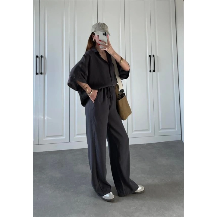 Mari Tensel Antrasit Gömlek Takım