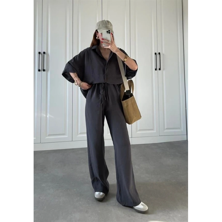 Mari Tensel Antrasit Gömlek Takım