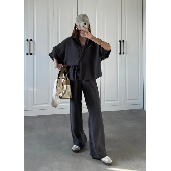 Mari Tensel Antrasit Gömlek Takım