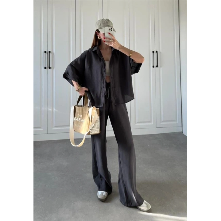 Mari Tensel Antrasit Gömlek Takım