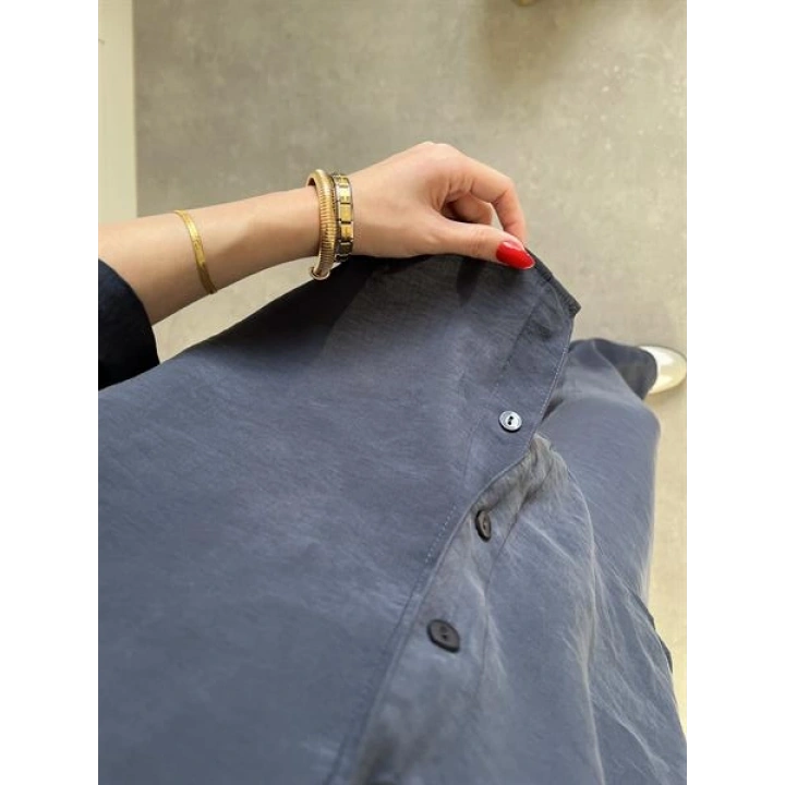 Mari Tensel Lacivert Gömlek Takım