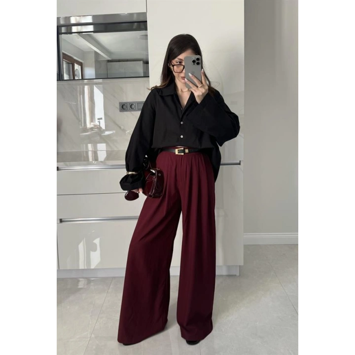 Meka Oversize Premium Siyah Gömlek