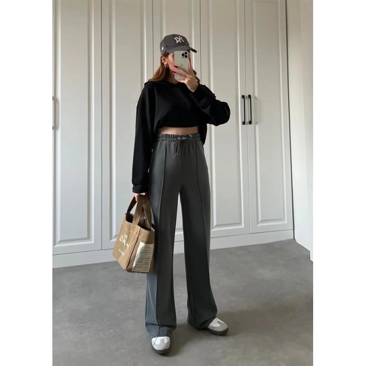 Modal Kumaş Çımalı Antrasit Eşofman