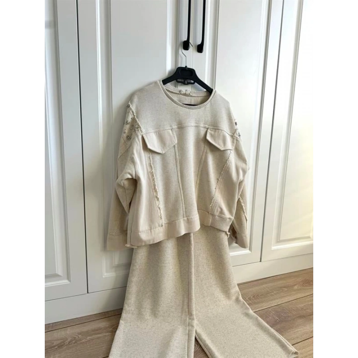 Monisa Kot Detaylı Taşlı Takım