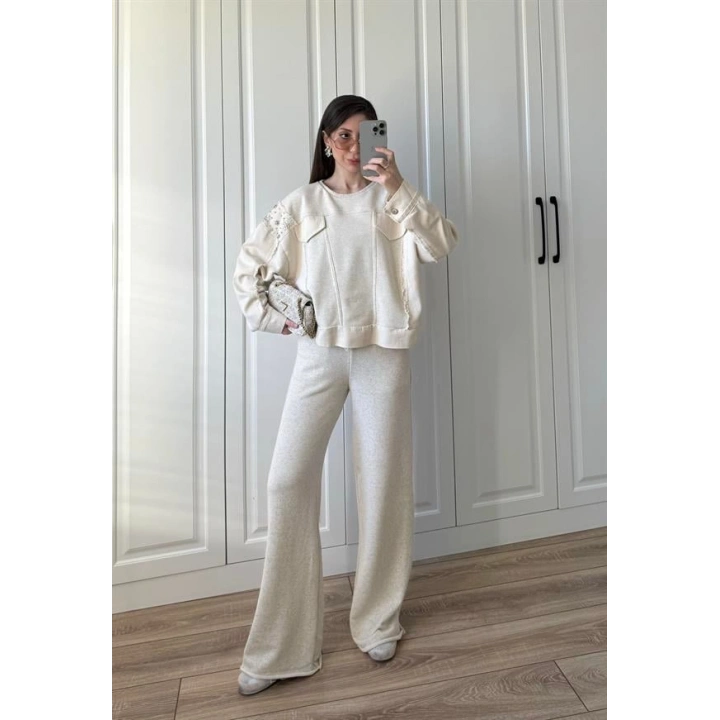 Monisa Kot Detaylı Taşlı Takım