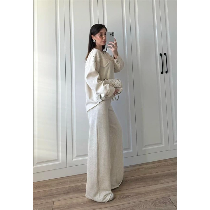 Monisa Kot Detaylı Taşlı Takım