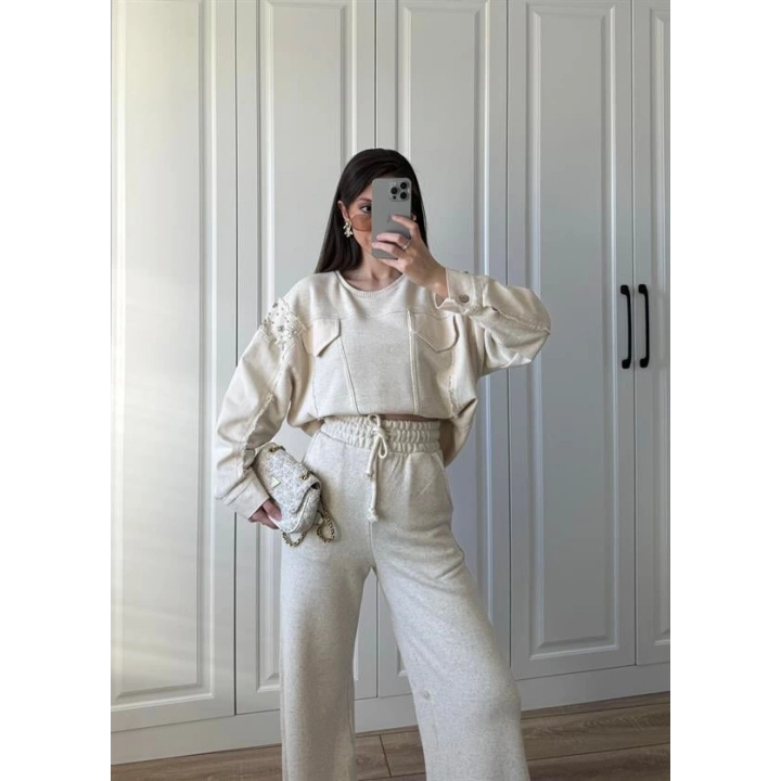 Monisa Kot Detaylı Taşlı Takım