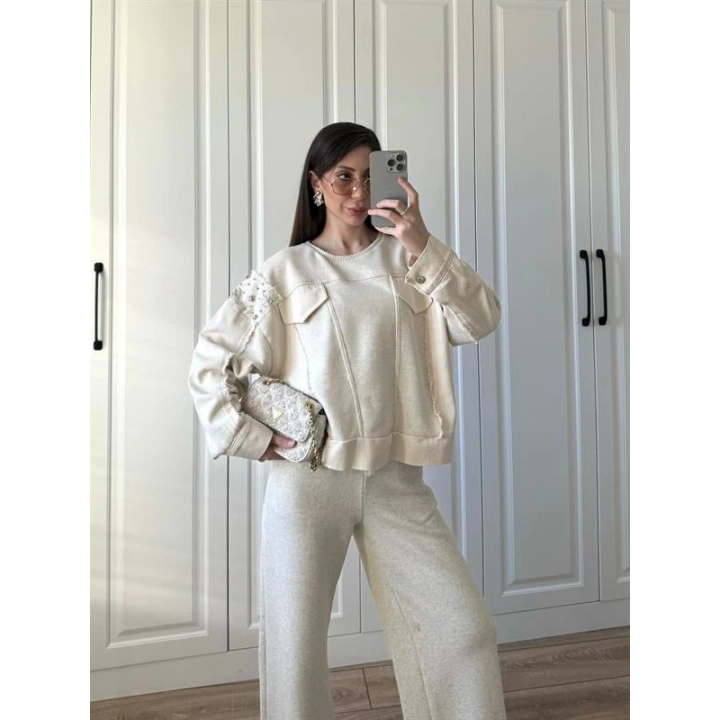 Monisa Kot Detaylı Taşlı Takım