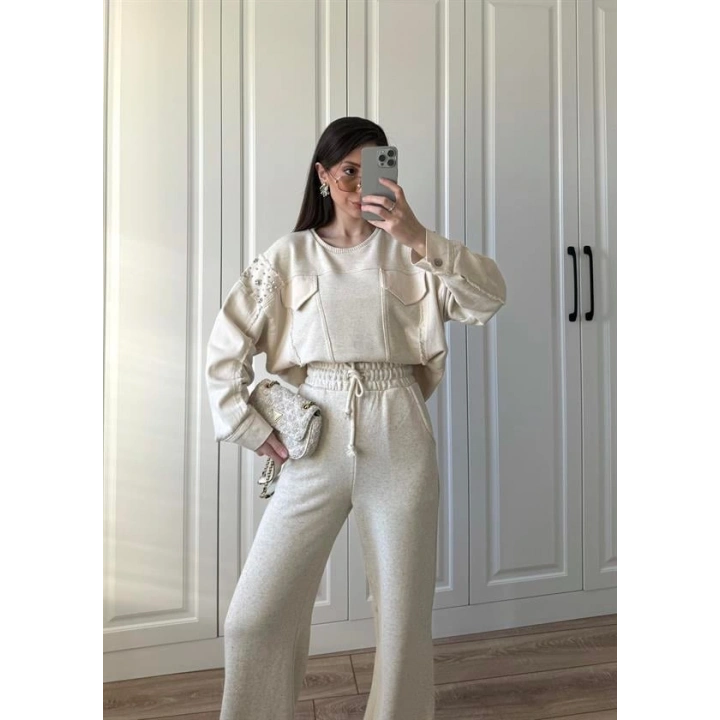 Monisa Kot Detaylı Taşlı Takım