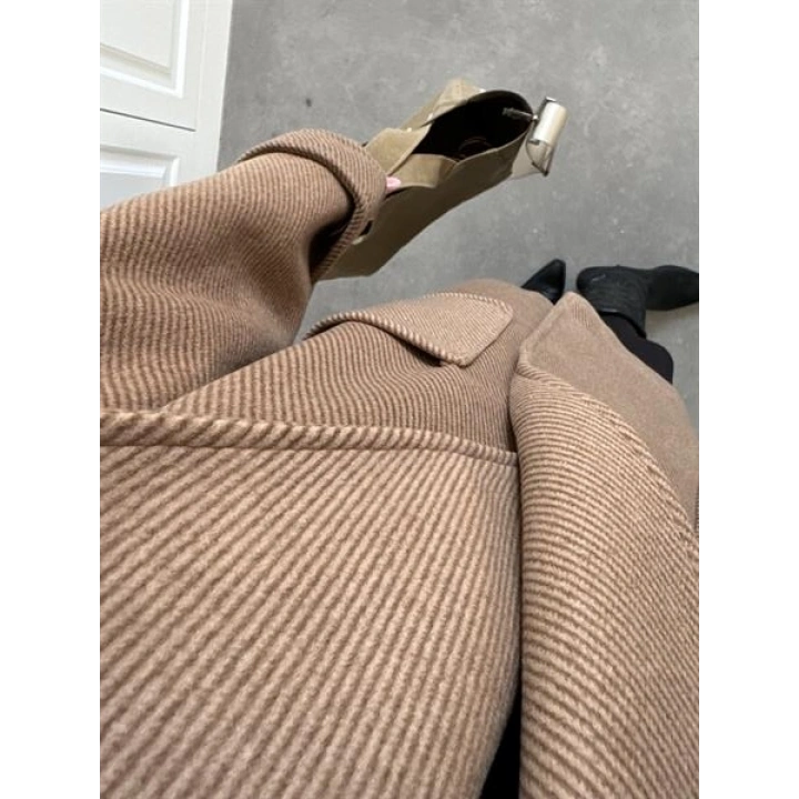 Oversize Kısa Kahve Kaban