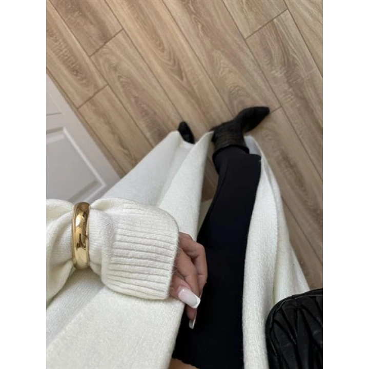 Pinterest Ekru Uzun Triko Hırka