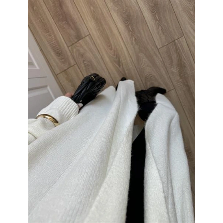 Pinterest Ekru Uzun Triko Hırka