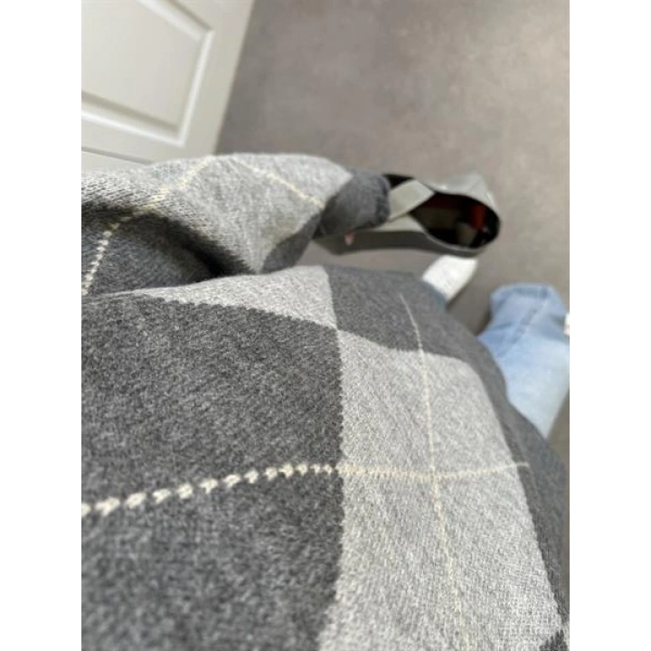 Pinterest Gri Baklava Desen Kazak