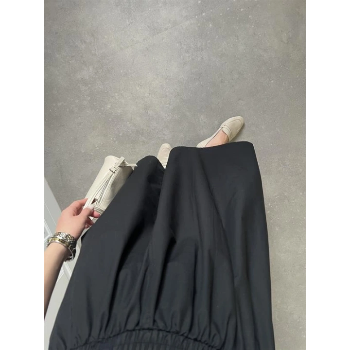 Poplin Kumaş Premium Siyah Etek