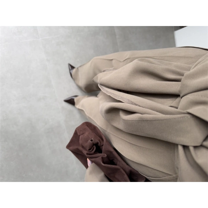 Premium Bağlamalı Haki Bluz Takım