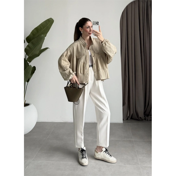 Premium Krinkıl Taş Ceket