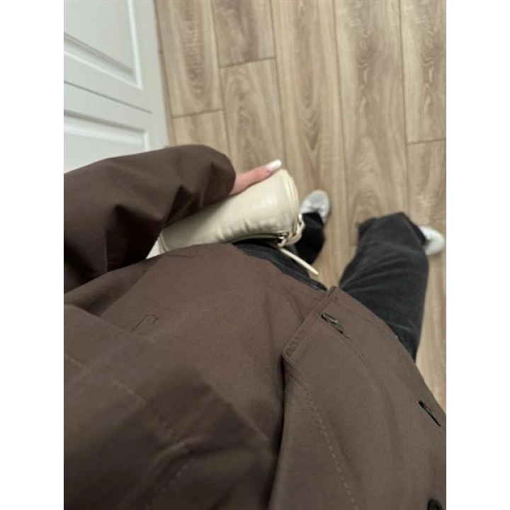 Riva Zr Model Kısa Kahve Trençkot