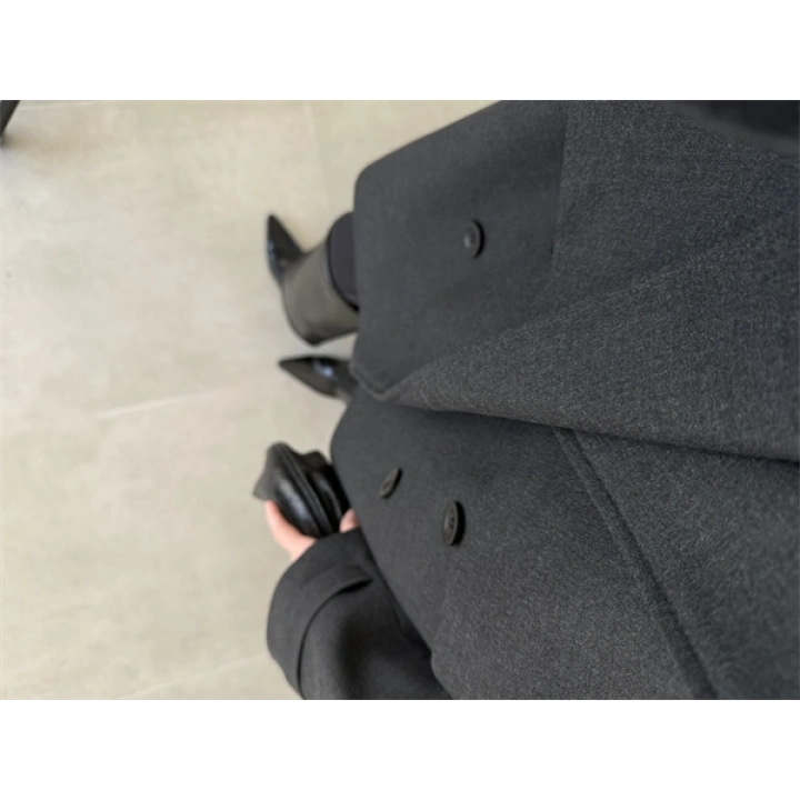 Rose Oversize Kuşaklı Antrasit Trençkot