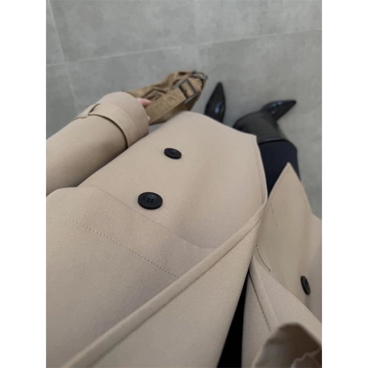 Rose Oversize Kuşaklı Camel Trençkot