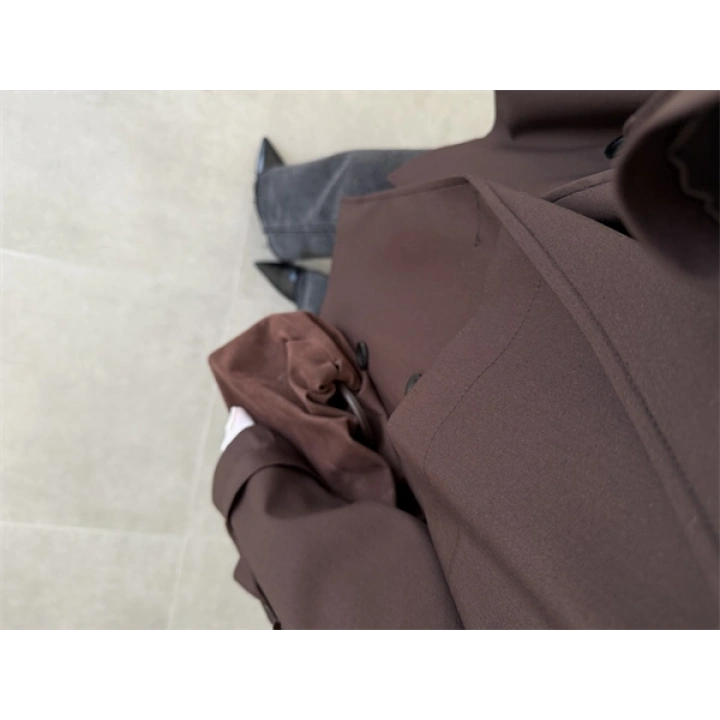 Rose Oversize Kuşaklı Kahve Trençkot