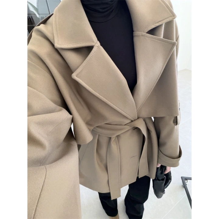 Rose Oversize Kuşaklı Karamel Trençkot