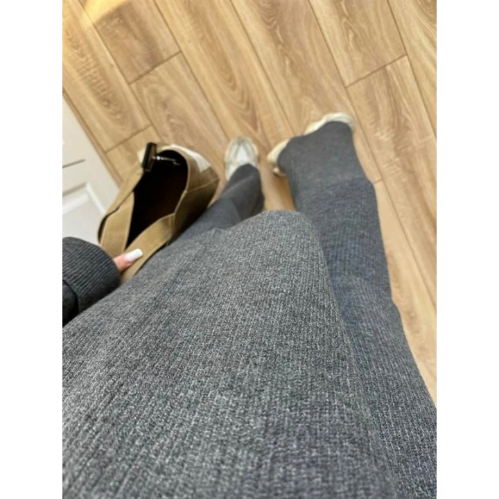 Sık Dokuma Tok Antrasit Triko Takım