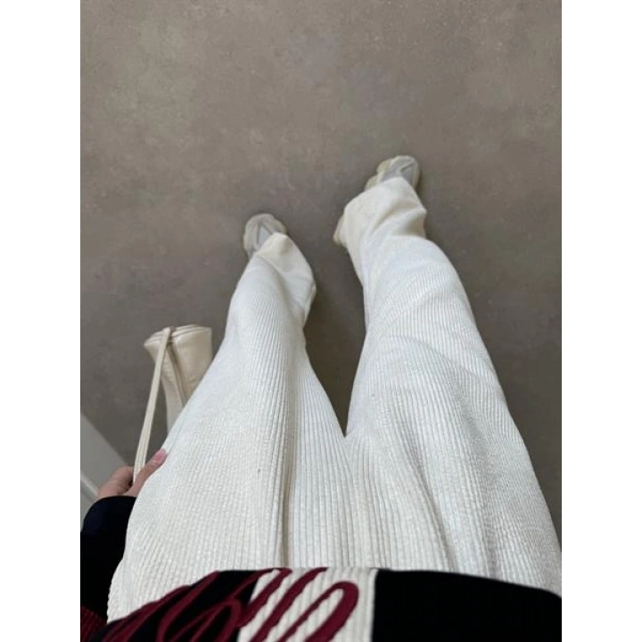 Taş Kadife Palazzo Pantolon