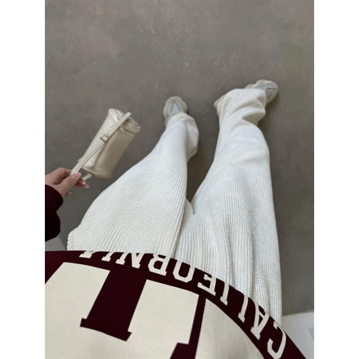 Taş Kadife Palazzo Pantolon