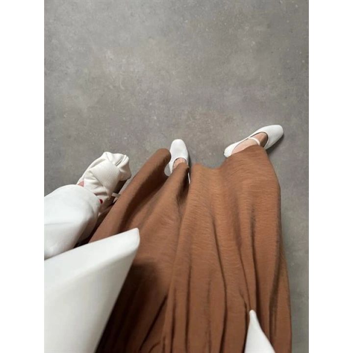 Tensel Beli Lastikli Kiremit Renk Kilos Etek