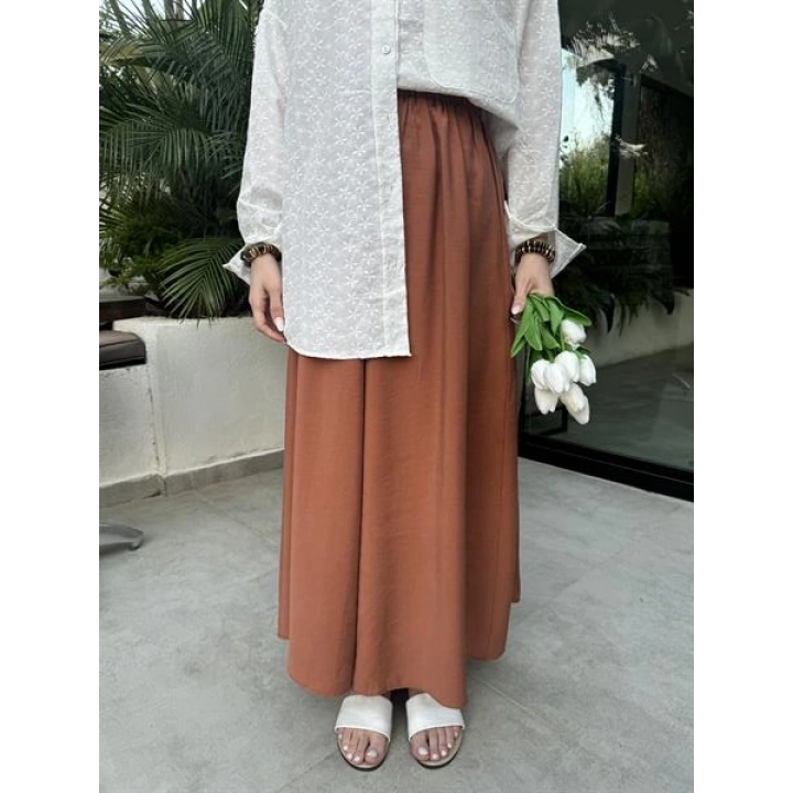 Tensel Beli Lastikli Kiremit Renk Kilos Etek