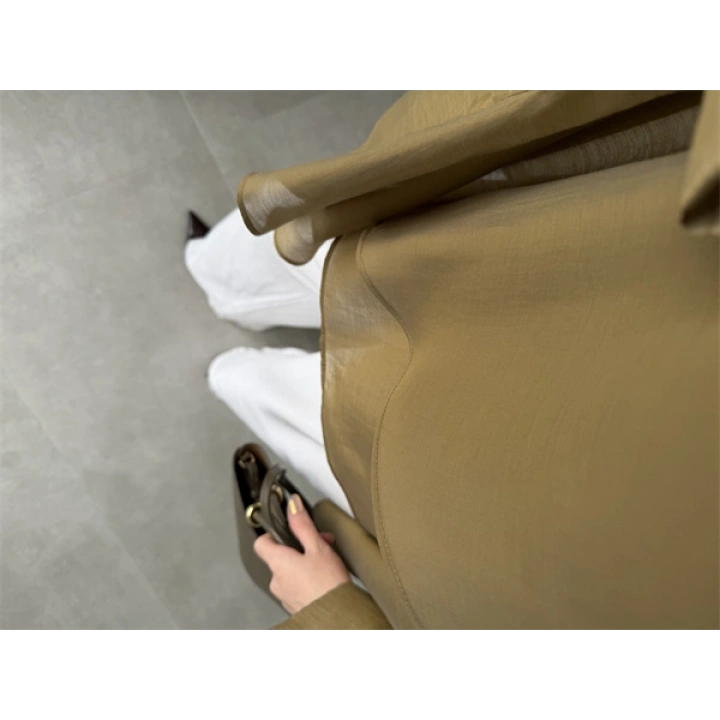 Uçuşan Pelerin Olive Tül Bluz