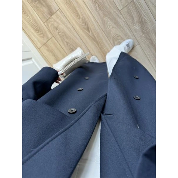 Voi Premium Yüksek Kalite Astarlı Lacivert Trençkot