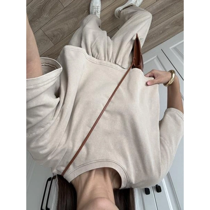 Yıkamalı Crop Taş Şalvar Takım