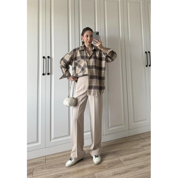 Yüksekbel Palazzo Taş Kumaş Pantolon