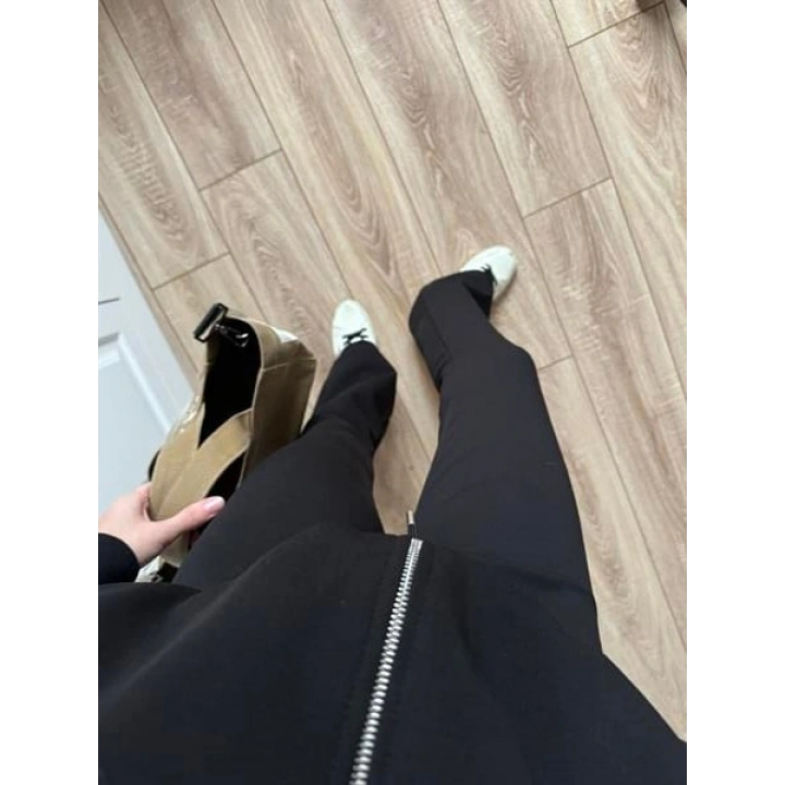 Zr Model İspanyol Paça Siyah Eşofman Takımı