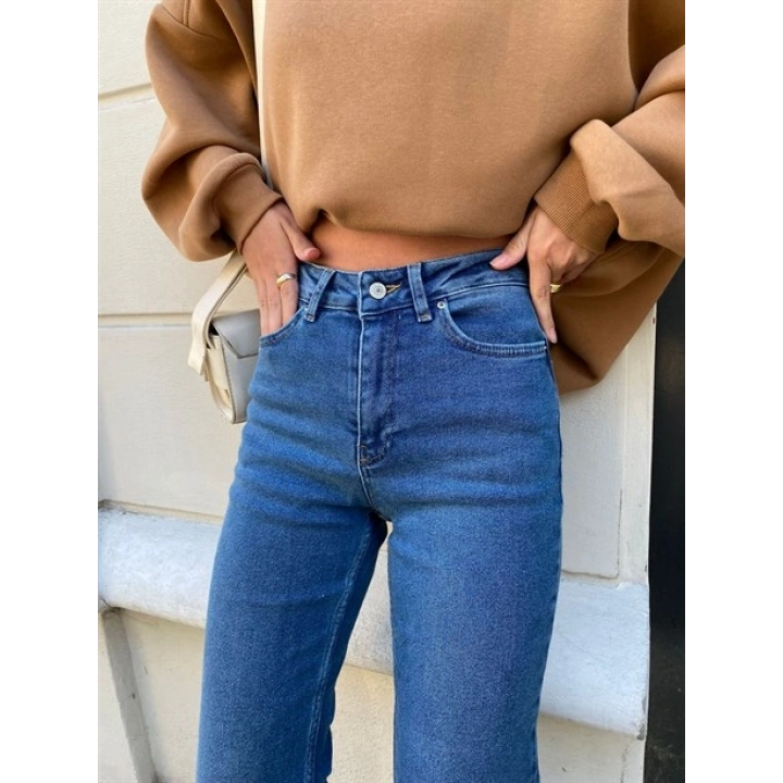 ZR MODEL KOYU KOT KESİK PAÇA JEAN