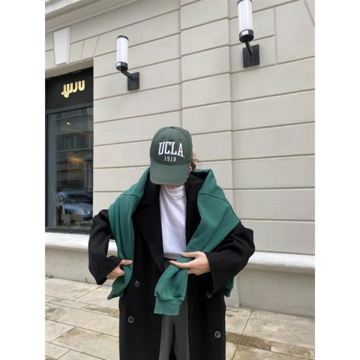 Zr Model Oversize Siyah Kaşe Kaban