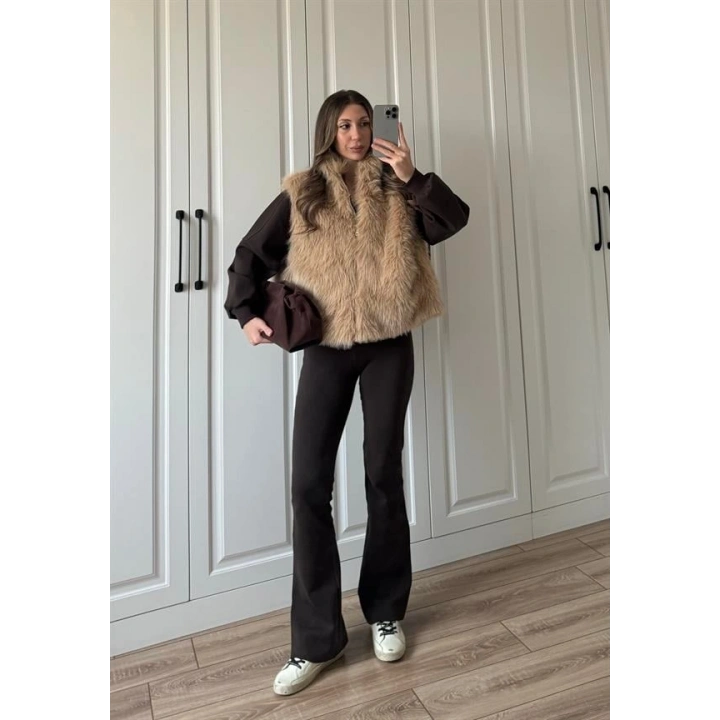 Zr Model Oversize Vizon Kürk Yelek