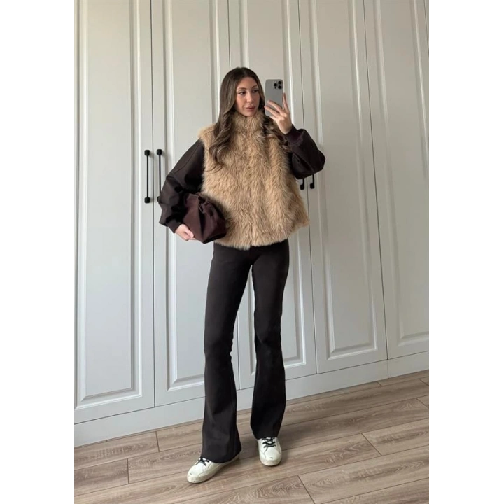 Zr Model Oversize Vizon Kürk Yelek