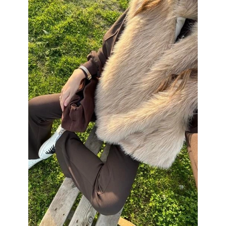 Zr Model Oversize Vizon Kürk Yelek