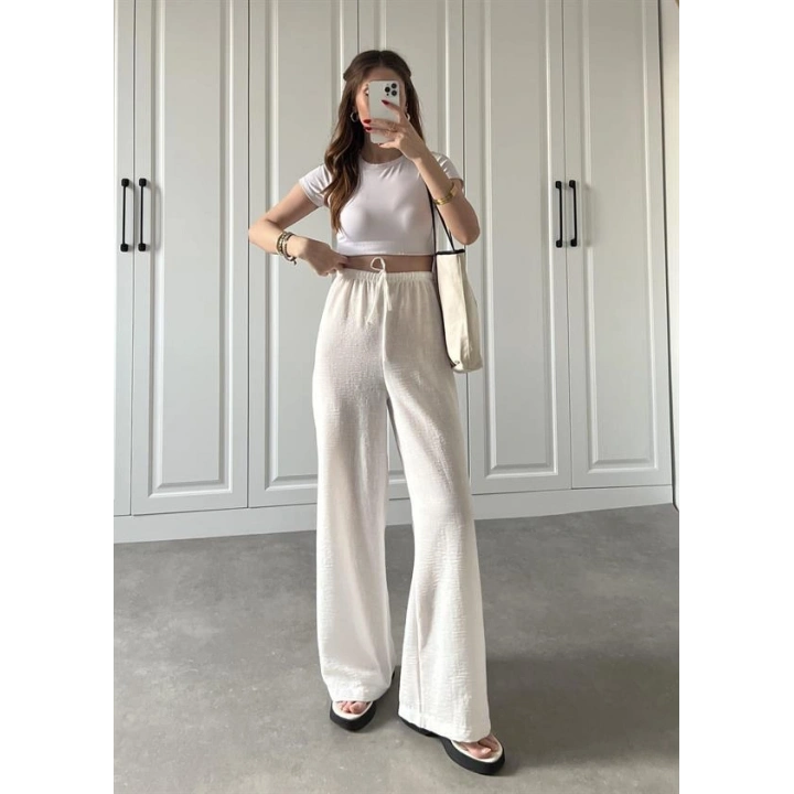 Zr Model Pinterest Beyaz Keten Pantolon
