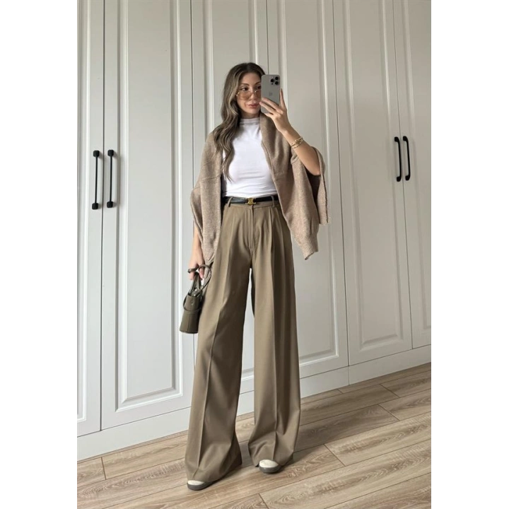 ZR Model Premium Karamel Kumaş Pantolon