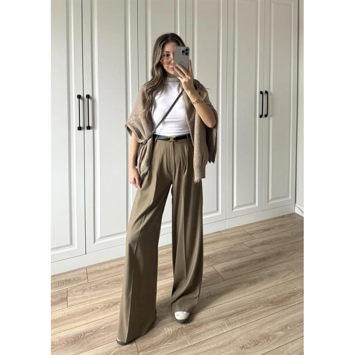 ZR Model Premium Karamel Kumaş Pantolon