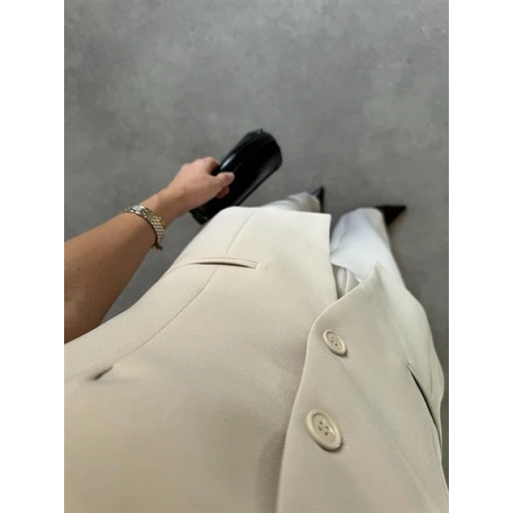 Zr Model Taş Yelekli Premium Kumaş Takım