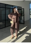 Tensel Oversize Kahve Şalvar Takım