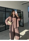 Tensel Oversize Kahve Şalvar Takım