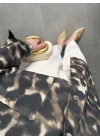 Leopar Desenli Oversize Tensel Gömlek