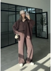 Fav Tensel Kumaş Oversize Kahve Palazzo Takım