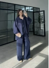 Fav Tensel Kumaş Oversize Lacivert Palazzo Takım