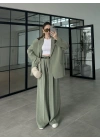 Perla Premium Astralı Çağla Yeşili Ceket Takım